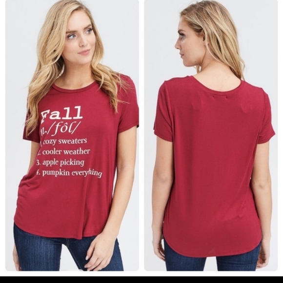 Burgundy Fall Top - Picture 1 of 8